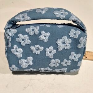 NWNT UBC Blue Floral Soft Fabric Mini Handbag